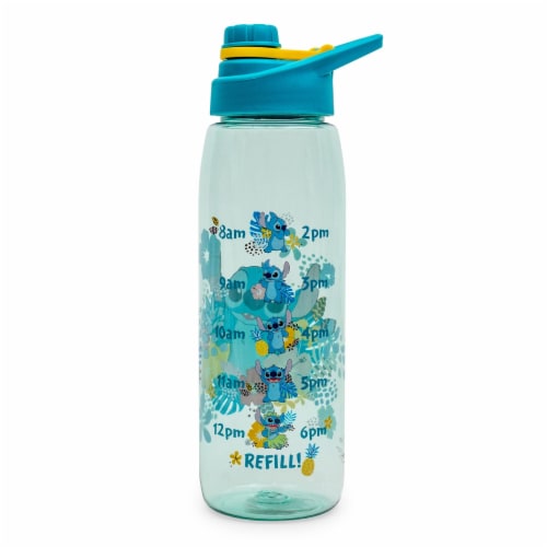 Disney Lilo & Stitch Tropical 28oz Plastic Water Bottle w/ Screw Lid Perspective: back
