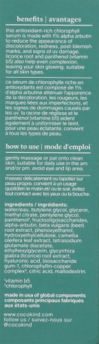 CocoKind Chlorophyll Discoloration Serum Perspective: back