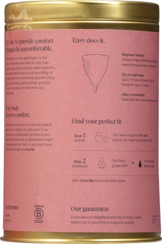 Cora Menstrual Cup Perspective: back