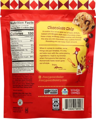 Fancypants Baking Co.® Crispy Chocolate Chip Cookies Perspective: back
