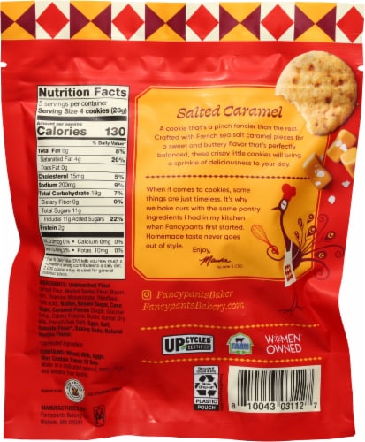 Fancypants Crispy Salted Caramel Cookies Perspective: back