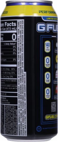 G FUEL Zero Sugar Cherry Energy Drink Perspective: back