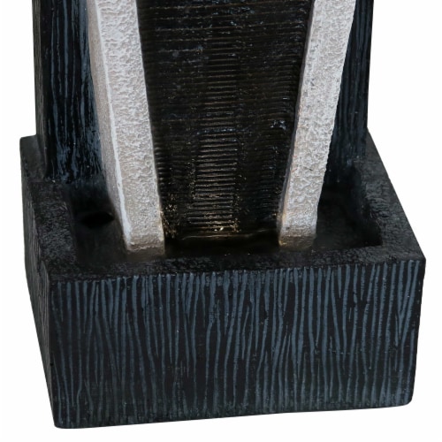 Tabletop Indoor Water Fountain LED Light 13  Gentle Virtue Spa Zen Table Decor Perspective: back