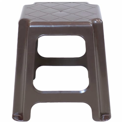 Sunnydaze Brown Plastic Step Stool 260 Pound Weight Capacity