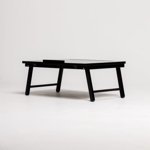 Lada Black Adjustable Laptop Desk Bed Tray Perspective: back