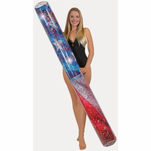 PoolCandy 72 In. Stars & Stripes Glitter Super Pool Inflatable Noodle Water Toy Perspective: back