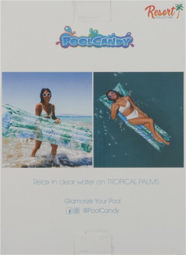 PoolCandy® Palm Print Pillow Raft Perspective: back