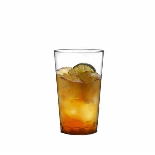 16 oz. Crystal Clear Plastic Disposable Tall Iced Tea Cups (500 Cups) Perspective: back
