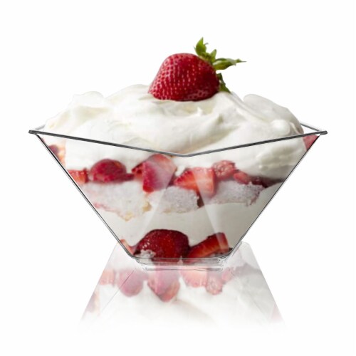 3.5 oz. Clear Star Pentagon Disposable Plastic Dessert Cups (288 Cups) Perspective: back