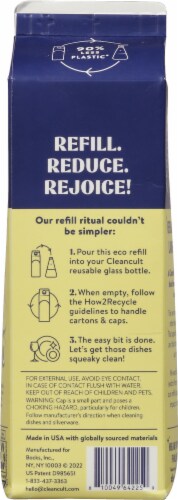 Cleancult Lemon Verbena Liquid Dish Soap Eco Refill Perspective: back