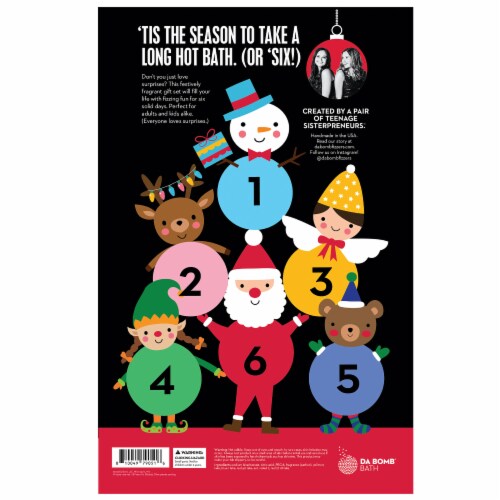 Da Bomb Holiday Bath Bomb Character Calendar Perspective: back