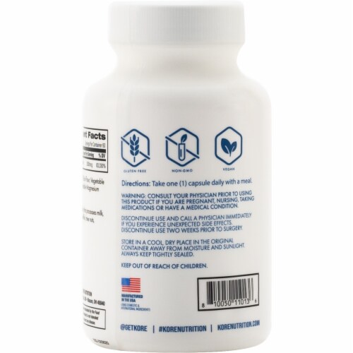 Kore Nutrition B-12 Capsules 2mg Perspective: back