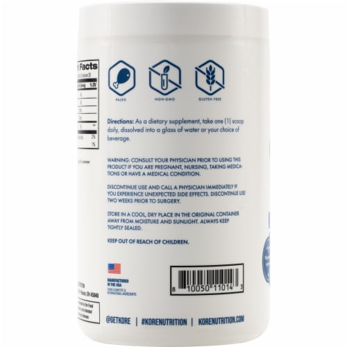Kore Nutrition Unflavored Collagen Powder Perspective: back