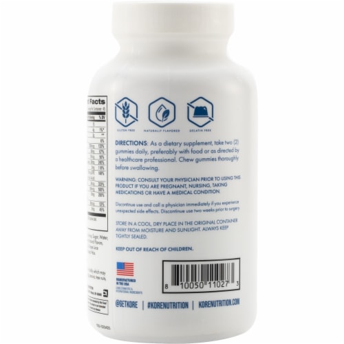 Kore Nutrition Men's Multi Vitamin Gummies Perspective: back