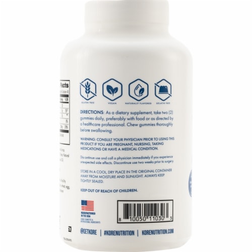 Kore Nutrition Vitamin C Gummies 250mg Perspective: back
