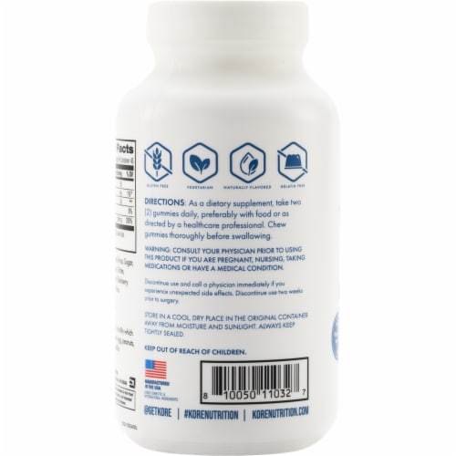 Kore Nutrition Vitamin D3 Gummies Perspective: back