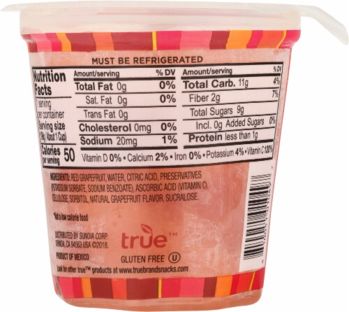 Sundia® True™ Fruit® No Sugar Added Ruby Grapefruit Cup Perspective: back