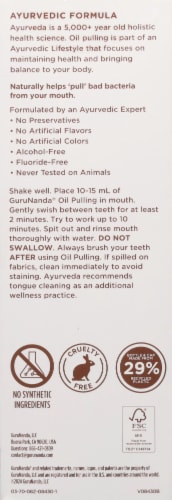 Guru Nanda® Whitening Coconut + Mint Pulling Oil Perspective: back