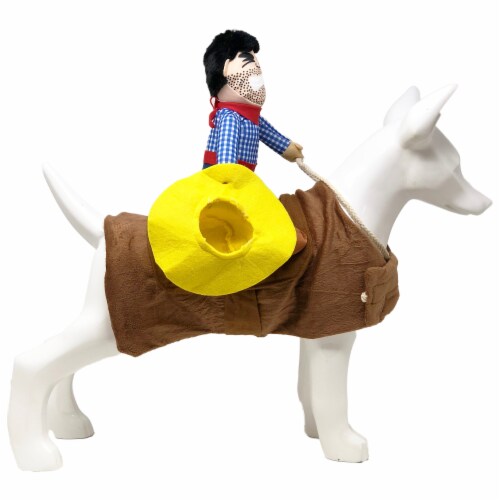 Pet Life Yeepaw Cowboy Pet Holiday Dog Costume Perspective: back
