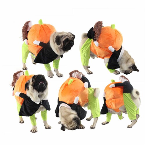Pet Life Pumpkin Mon Halloween Pet Dog Costume Perspective: back