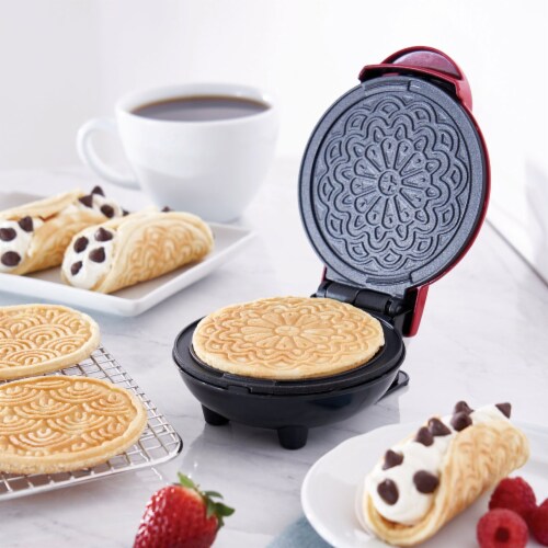 Dash 4 In. Pizzelle Mini Waffle Maker DMP001MR Perspective: back