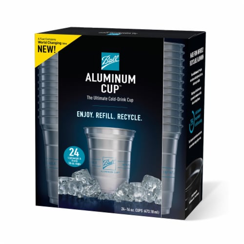 Ball Aluminum Cup, Recyclable Cold-Drink Cup, 20 oz. Cups, 30 Count 