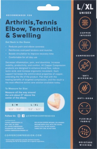 Copper Compression Elbow Sleeve Perspective: back