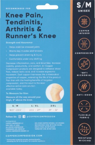 Copper Compression Knee Sleeve Perspective: back