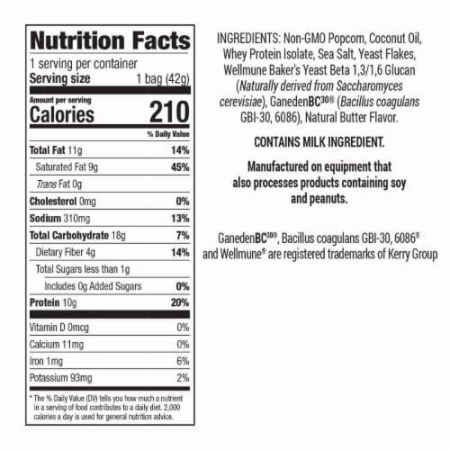 Snackergy PRO POP® High Protein Popcorn Snack, Sea Salt (5ct) Perspective: back