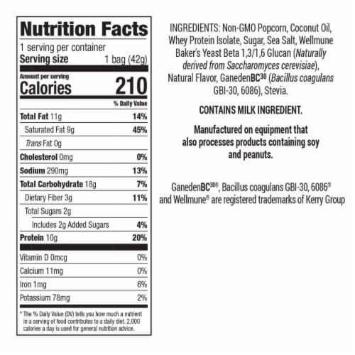 Snackergy PRO POP® High Protein Popcorn Snack, Variety Pack (5ct) Perspective: back