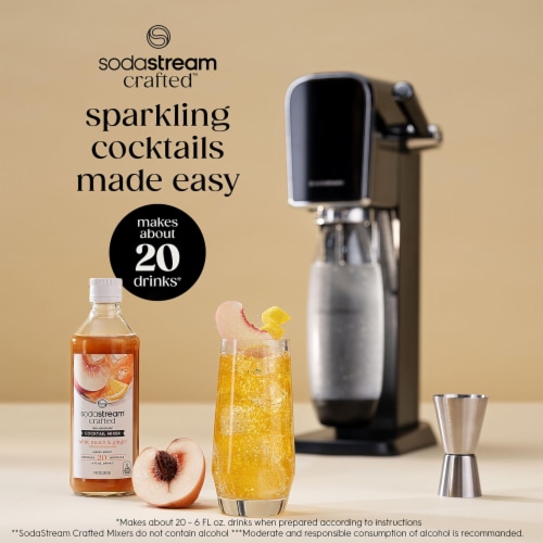 SodaStream® Crafted Non-Alcoholic White Peach & Ginger Cocktail Mixer Perspective: back