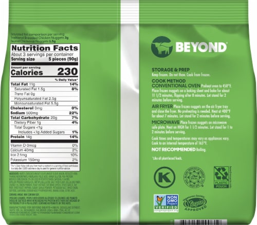 Beyond Chicken® Nuggets Plant-Based Nuggets Perspective: back