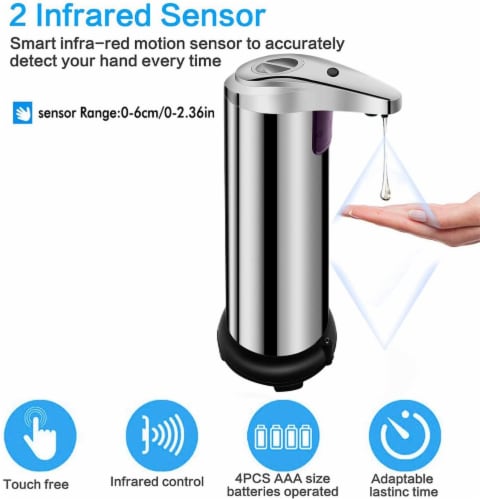 Red automatic soap dispenser discount