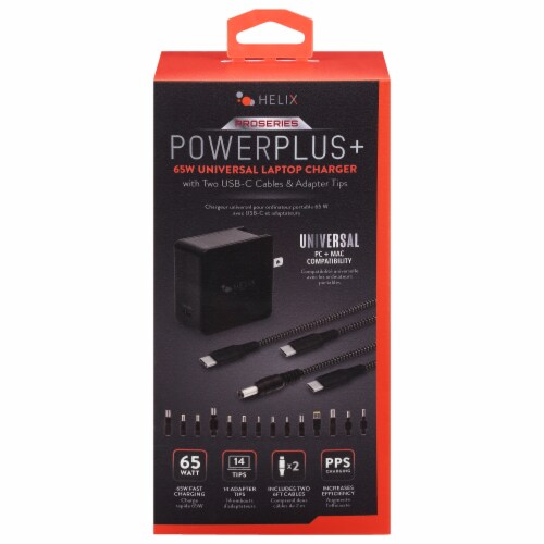 Helix 67W USB-C Universal Laptop Charger Perspective: back