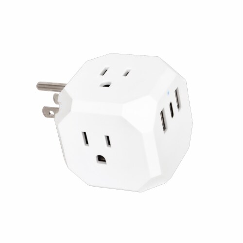 Three Sided Wall Adapter With A & C Ports Perspective: back