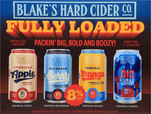 Blake's Hard Cider Co. Imperial Style Hard Cider Variety Pack Perspective: back