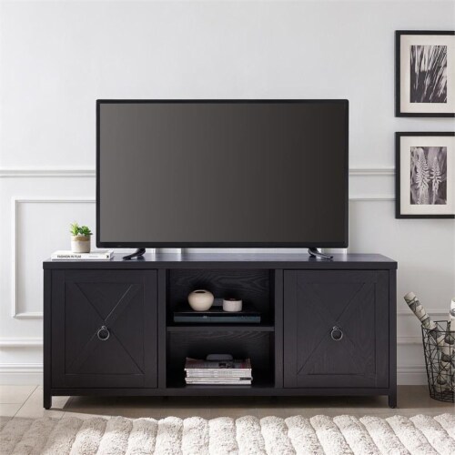 Henn&Hart 58  Black TV Stand Perspective: back