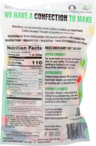 Sow Good Freeze Dried Sweet Bites Candy Perspective: back