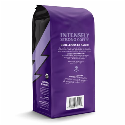 Death Wish Coffee Co.® Organic and Fair Trade Espresso Roast Ground Coffee Perspective: back