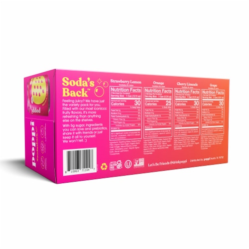 Poppi Variety Pack Prebiotic Soda Cans