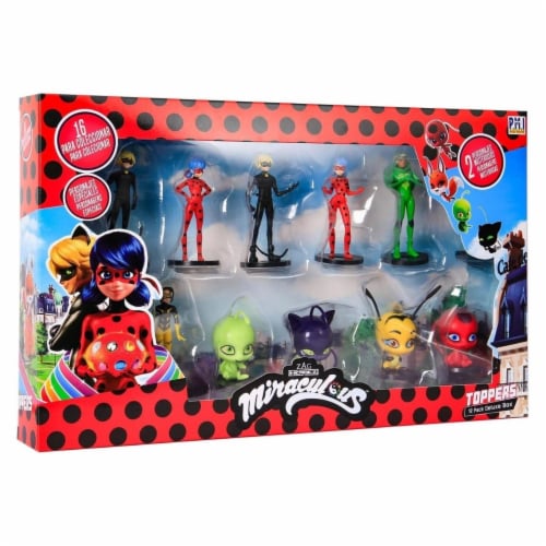 Miraculous Ladybug Pencil Toppers 12pk Rena Rouge Character Favors Figure Set PMI Perspective: back