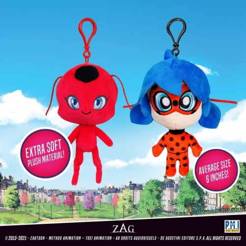 Miraculous Ladybug & Tikki Plush Clip-On Toys Backpack Charm 6 Characters  Collectibles PMI, 6 - Kroger