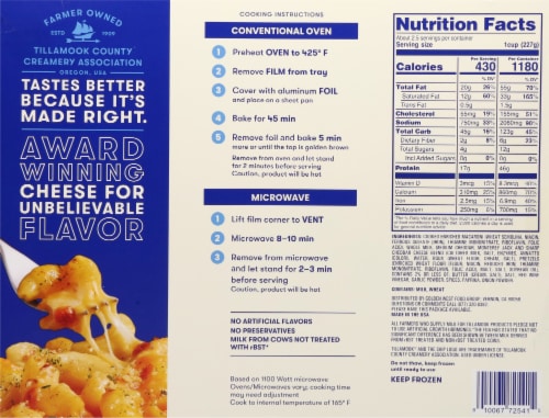 Tillamook® Classic Cheddar Mac & Cheese Perspective: back