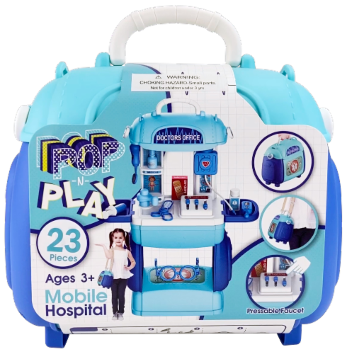 GOSSI Incorporated Pop-N-Play Mobile Hospital Doctor Pop Up Set Perspective: back