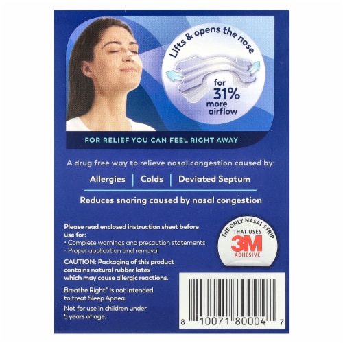 Breathe Right Original Nasal Strips Clear Sm/Med For Sensitive Skin  Drug-Free Snoring, 30 Count - City Market