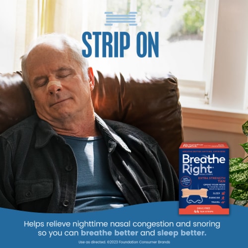 Breathe Right Tan Extra Strength Drug Free Nasal Strips 44 ea Perspective: back
