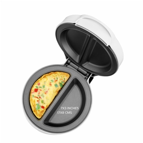 2-Section Omelet Maker White Holstein Housewares Perspective: back
