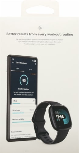 Fitbit Versa 4 Activity Tracker - Black Graphite, 1 ct - Fred Meyer