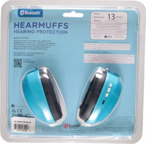 HearMuffs Wireless Infant - Blue Perspective: back