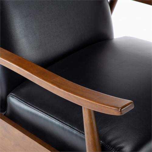 Wood arm 2025 push back recliner